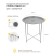Folding metal table-stalk 2 in 1, 470 × 470 × 505 mm, silver color
