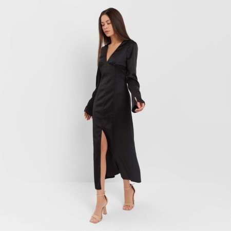 Women's silk dress Mist: Classic Collection p. 42, black color-1