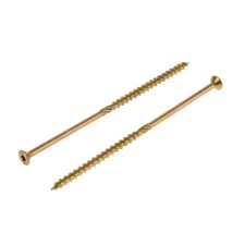 Саморез конструкционный INFIX, 8х200 мм, потай, Torx40, жёлтый цинк