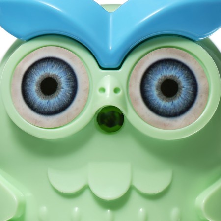 Mechanical sharpener with a container of an owl light green-15