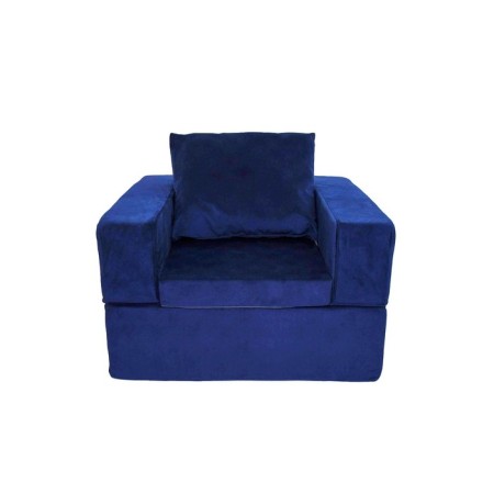 A craft armchair with a banquet "Porter", size 100x100x90 cm, velor, cobalt