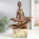 Souvenir Polystone stand "African" gold pattern - circles 20x12x30 cm