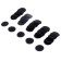 Fetir wheels for creativity and decor "circles", 500 pcs., Size 1 pc. - 2.5 cm, black color