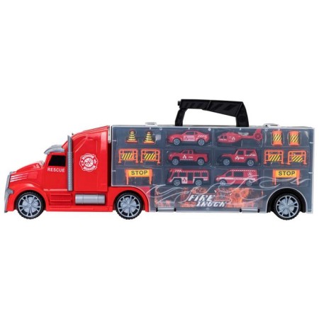 Auto -Vorot Case Givito "Saluation Service", with cars, with tunnel, red color, 54 cm-7