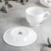 Porcelain tea set, 4 objects: a cup 220 ml, 2 saucers d = 14 cm, white color