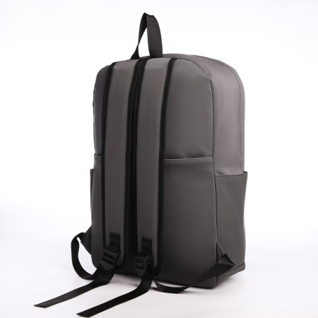 Young backpack from textiles on lightning, waterproof, 4 pockets, color gray color-3