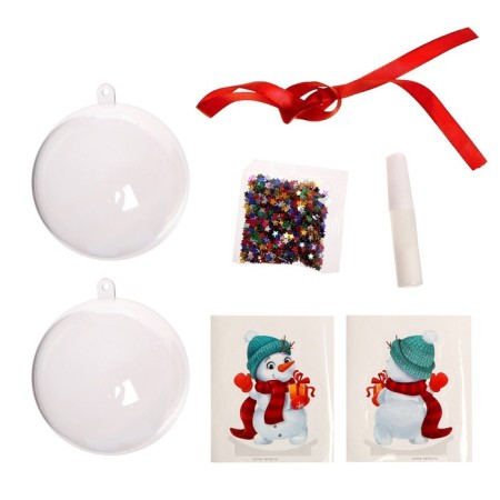 New Year's set for creativity. The Christmas ball "New Year! Snowman"-4