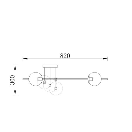 Suspended lamp 60W, 8XE27, 40x90 cm, brass-10