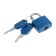 The castle of a hinged suitcase, small, blue