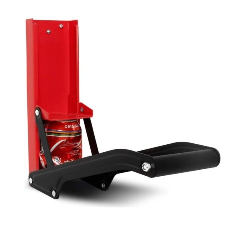 A press for the disposal of aluminum cans and plastic bottles, 32.5 x 8.7 x 24.7, red-2