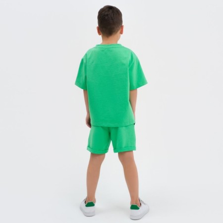 Kit for children (T-shirt, shorts) KAFTAN "BASIC Line" size 32 (110-116), green color-5