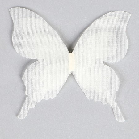 Decor for creativity "Butterfly", three -layer, set of 12 pcs., Size 1 pc. - 5 × 4.5 cm, milk color-3