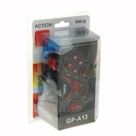 Dialog Action GP-A13, wired, vibration, for PC, PS2/3, USB, black and red-5