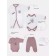A set of clothing for new Rant First, 5 items, height 62 cm, pink color