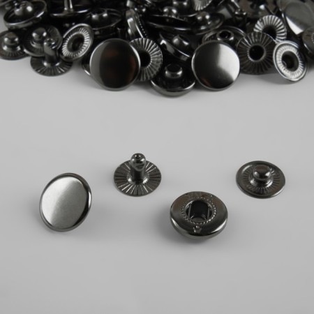 Installation button, alpha (S-shaped), d = 12.5 mm, black nickel color-1