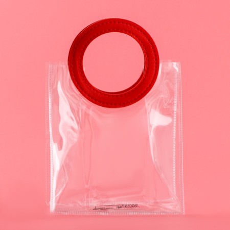 Gift package from PVC, red, 17 x 15 x 8 cm-2