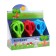 Scissors 13 cm, plastic handles, rounded ends, blister, in a cardboard box, a mix