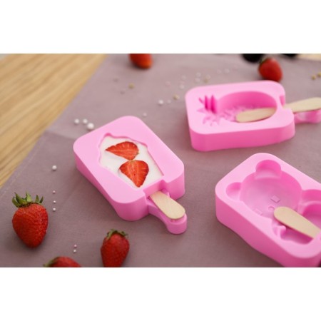 Form for ice cream of the Dilan "Capcake", silicone, 14 × 7.5 × 2.5 cm, pink color-8