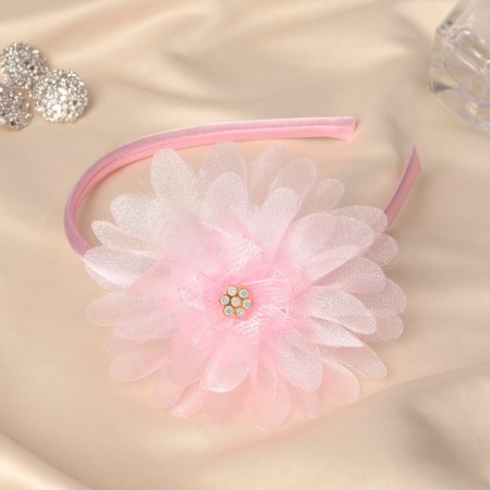 Hair cap "chosen" flower, 0.9 cm, pink