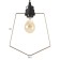 Economic light "Fiori" 3x40W E27 Black-gold 42x42x78 cm.