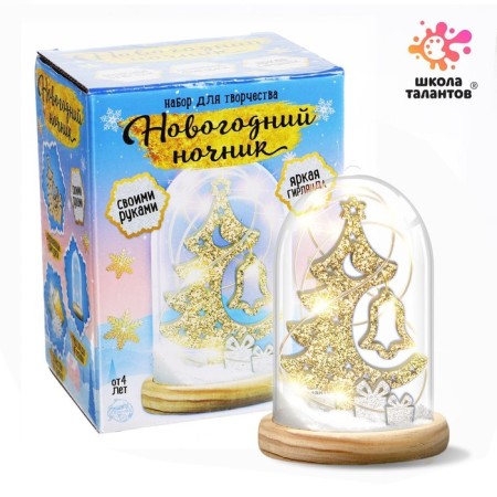 Set for creativity "New Year's night", wooden inserts, Christmas tree-1
