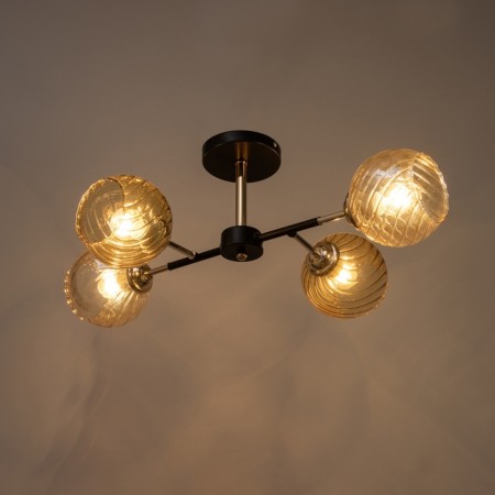 Sender chandelier 4he27 40W black and gold 52x36x27 cm-2