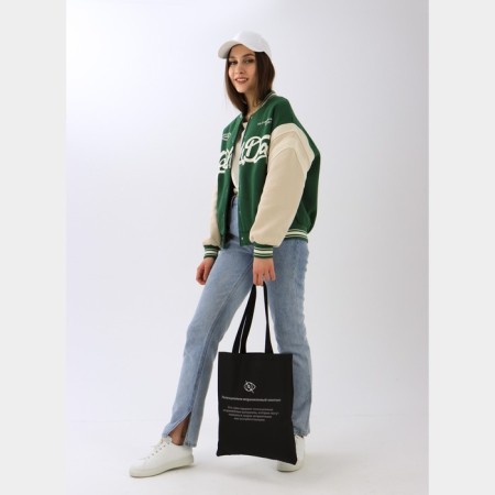 Content-shoper bag without lightning, without lining, black color-6
