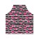 Apron kitchen with a photo print "Hearts and strips", adjustable, size OS