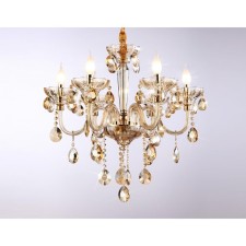 Suspended classic chandelier with crystal Ambrella Light, Classic, TR4901, 6HE14, Color Gold