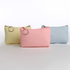Women's wallet with zipper, color mix