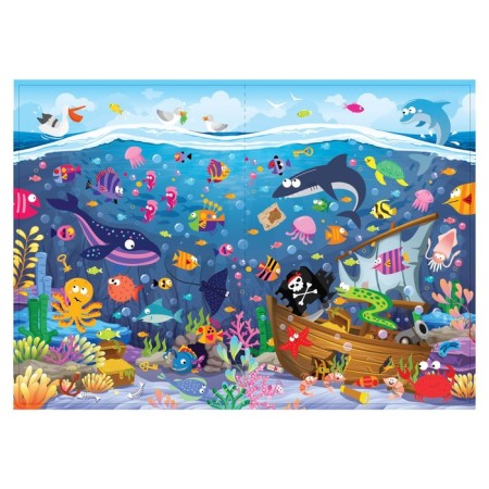 Book with luminous stickers "Sea depths", 70 stickers, 4 p.-1