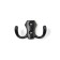 Hook furniture tundra KM201BL, two -rod, black color