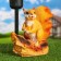 Garden Lantern "Squirrel with a nut under the flashlight" 24x24cm