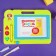 Magnetic board with colored crumbs, 3 stamps included, MIX color