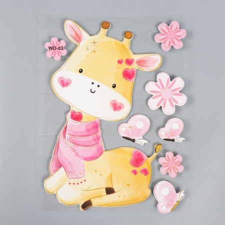 EVA sticker "Girafics in a scarf" 41x31.5 cm