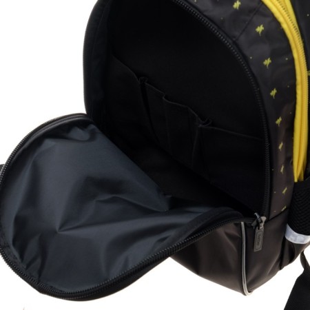 School backpack 40 x 26 x 19 cm, ergonomic back, Hatber Sreet, Banana, Black/Yellow NRK_77087-7