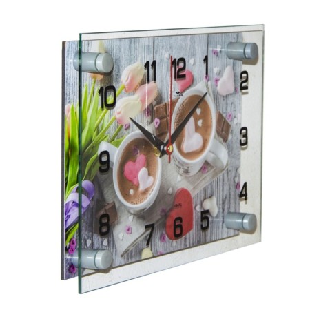 Wall clock: kitchen, "coffee break", 20 x 26 cm-1