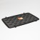 Dog toilet 67 x 46 x 8 cm, with a wall, a removable grill and column, black