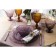 Glass Dessert Magistro "French lavender", d = 21 cm, purple color
