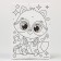 Picture on numbers for children "Raccoon with headphones", 21 x 15 cm
