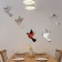Interior stickers "birds", mirror, decor on the wall, set 10 pcs, pcs 12 x 8.7 cm
