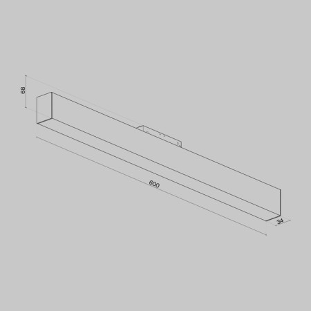 TREE TECHNICAL TR012-2-20W4K-W, 20W, 60x3.4x6.8 cm, LED, 1600LM, 4000K, White Color-1