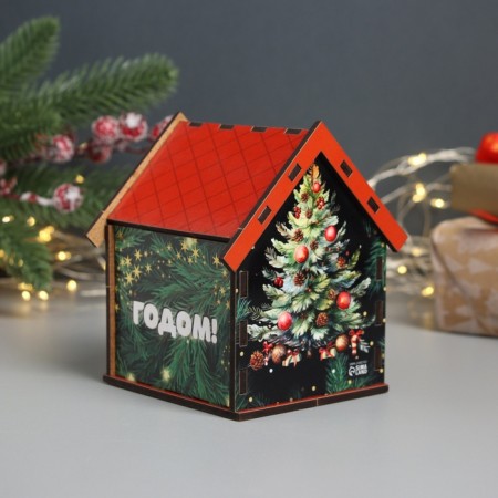New Year's tea house "Happy New Year" 10.5x9.5x12 cm-1