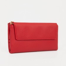 Women's wallet on magnets, red color