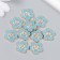 Decor for creativity Plastic "Flower" Blue, gold 0.3x1.8x1.8 cm