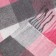 Picnic plaid 140x200 cm, white-pink-gray, cotton 20%, pan 40%, polyester 40%