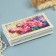 Casket - a bill "roses", white, 8.5 × 17 cm, lacquer miniature