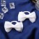 Hair gum "Bow" (set 2 pcs) classic, 8 cm, white