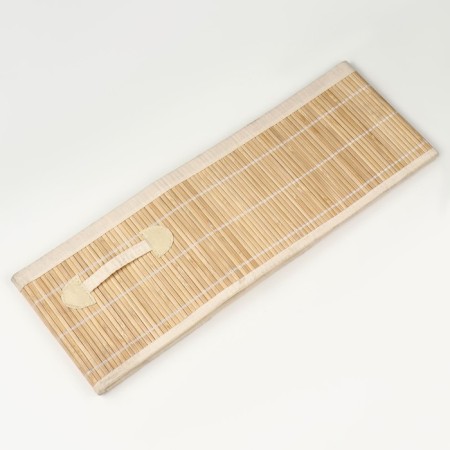 Folding box for storage, 20x30 cm H 17 cm, bamboo, lining, fabric, mix-4
