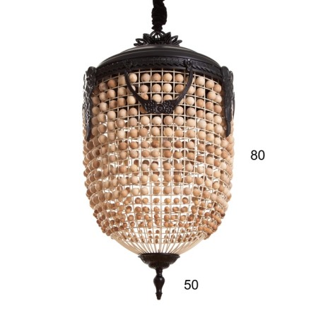 Ceiling light "Julius" brown/black 1x40W, E27, 46x46x82 cm-2